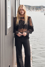 lace black blouse