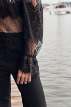 lace black blouse