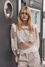 offwhite lace blouse