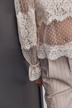 offwhite lace blouse