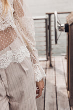 offwhite lace blouse