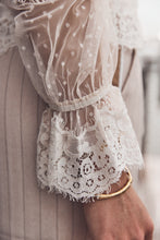 offwhite lace blouse