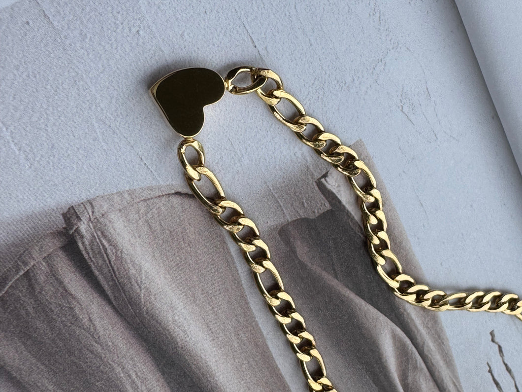 solid heart necklace