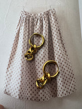 circle earring with thick chain