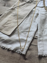 small stone chain necklace