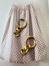 circle earring with thick chain