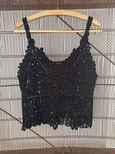 mamapapa - crochet black singlet
