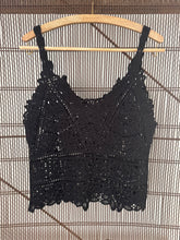 mamapapa - crochet black singlet