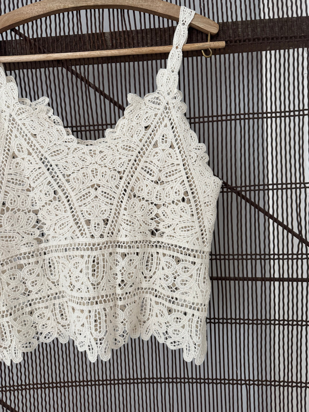 mamapapa - crochet cream singlet