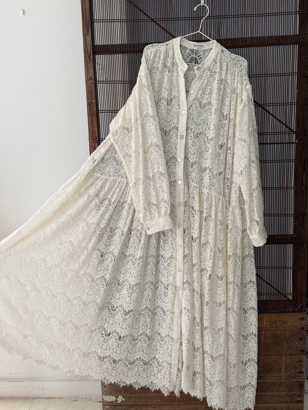 Mmamapapa - sheer lace aimee long dress