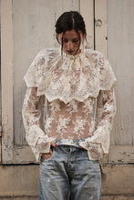 Lace Blouse with large Frill collar