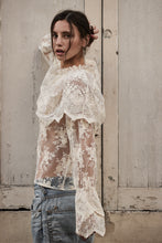 Lace Blouse with large Frill collar