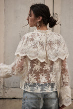 Lace Blouse with large Frill collar