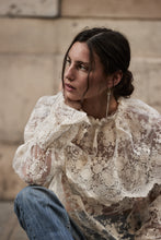 Lace Blouse with large Frill collar