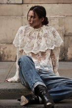 Lace Blouse with large Frill collar