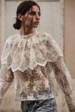 Lace Blouse with large Frill collar