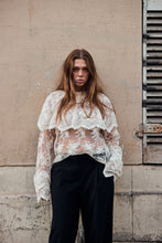 Lace Blouse with large Frill collar