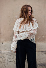 Lace Blouse with large Frill collar