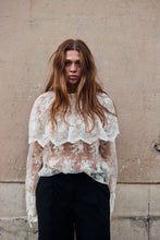 Lace Blouse with large Frill collar