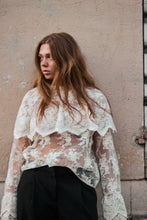Lace Blouse with large Frill collar