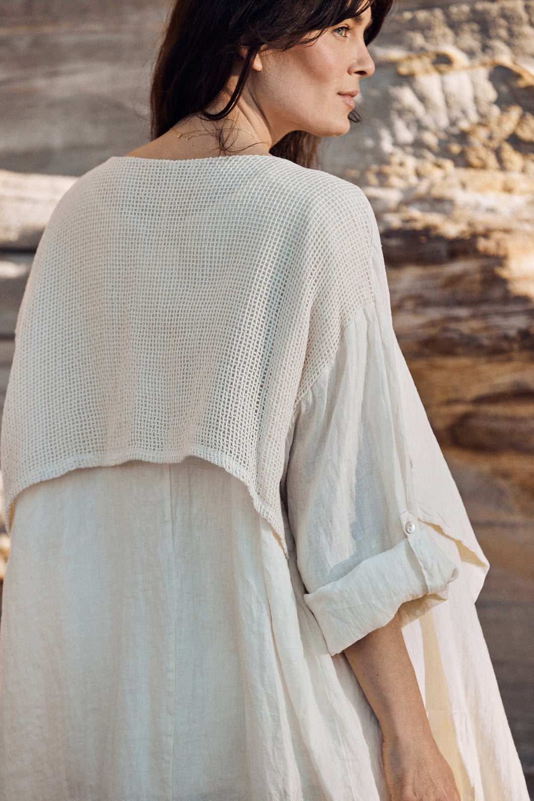 Mamapapa - Roussillon linen offwhite jacket