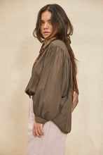 Capri chocolate blouse
