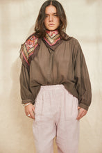 Capri chocolate blouse