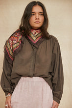 Capri chocolate blouse