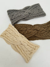 Knitted cable knit style headband