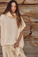 mamapapa -  cream knit sleeveless turtleneck