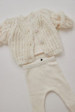 Pequeno - chunky baby knit cardigan cream