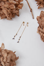 Long chain earrings with stones