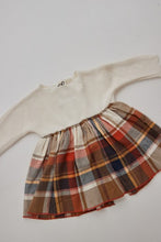 Pequeno - cream plaid dress