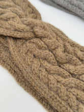Knitted cable knit style headband