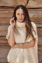 mamapapa -  cream knit sleeveless turtleneck