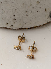 Trio Gem heart earrings