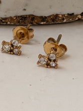 Trio Gem heart earrings