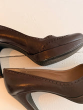 Leather Choco heels