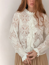MM lace  blouse white