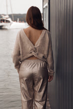 Louizon- Beige knitted knot sweater