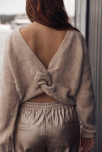 Louizon- Beige knitted knot sweater