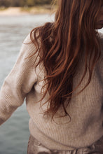 Louizon- Beige knitted knot sweater