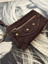 Zip suede wallet