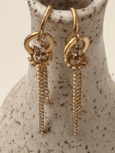 Long gem dangle earrings