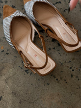 checked kitten heel