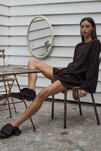 Paris chocolaté Suède dress mini