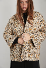 Beige earthy printed vest reversible
