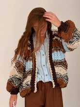 Stripe thick earthy cardigan