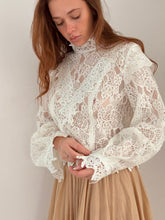 MM lace  blouse white