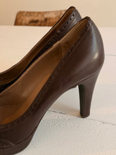 Leather Choco heels
